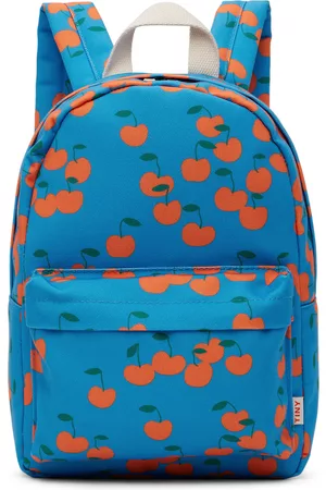 Tiny Cottons Rucksacks - Kids Blue Cherries Backpack