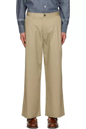 Universal Works Men Twill Pants - Beige Sailor Trousers