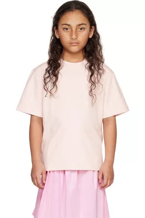 CRLNBSMNS T-Shirts - Kids Pink Embroidered T-Shirt