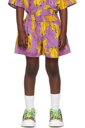 Maison Mangostan Shorts - Kids Purple Peppers Shorts