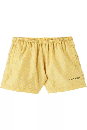 Caramel Boys Swim Shorts - Kids Yellow Kohlrabi Swim Shorts