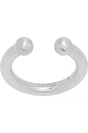 Jil Sander Men Band Rings - Silver Open Band Ring