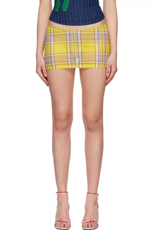 Miaou Women Mini Skirts - Yellow Elektra Miniskirt