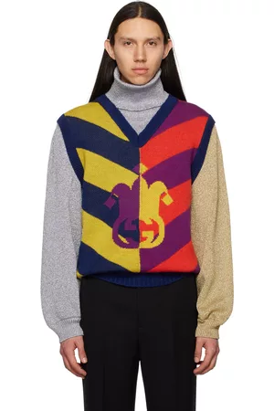 Gucci Men Tops - Multicolor Layered Sweater