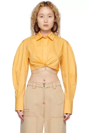 Jacquemus Women Nightdresses & Shirts - Yellow Le Raphia 'La Chemise Plidao' Shirt