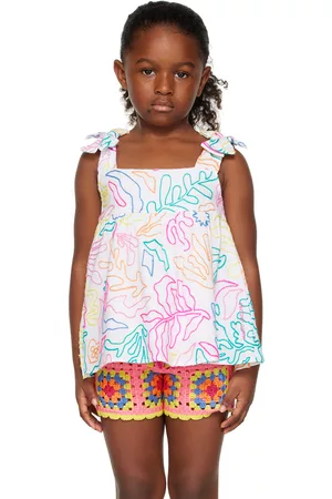 Marc Jacobs Tank Tops - Kids White Embroidered Tank Top