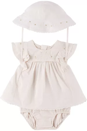 Chloé Sets - Baby Pink Embroidered Dress & Hat Set