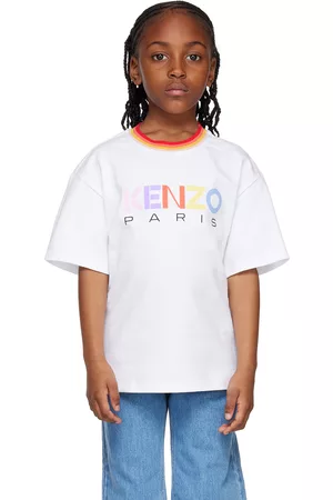 Kenzo T-Shirts - Kids White Paris Printed T-Shirt