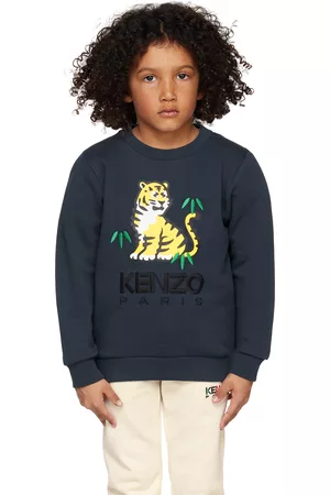 Kenzo Sweatshirts - Kids Navy Paris Kotora Sweatshirt