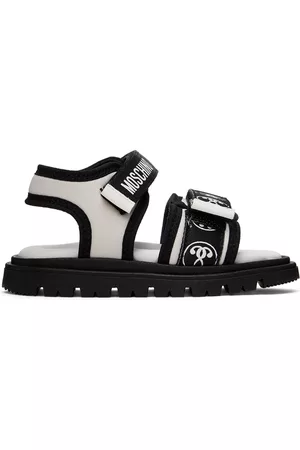 Moschino Sandals - Baby White & Black Logo Sandals