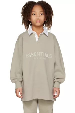 Essentials Polo T-Shirts - Kids Gray Button Polo