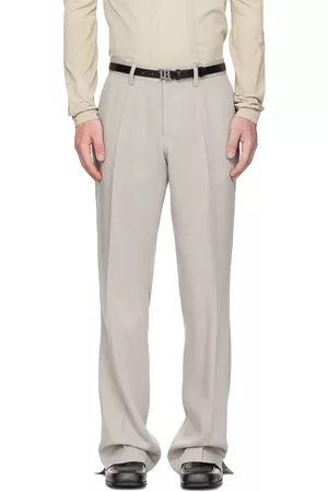 MISBHV Men Formal Pants - Gray Tailored Trousers