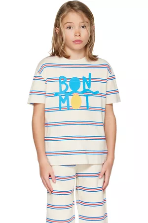 Bonmot T-Shirts - Kids Off-White Striped T-Shirt