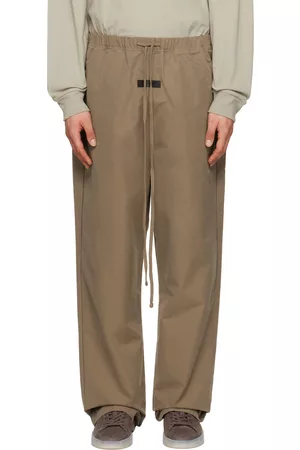 Essentials Men Sweatpants with Pockets - Brown Relaxed Track Pants