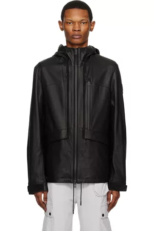 Belstaff Men Leather Jackets - Black Headwind Leather Jacket