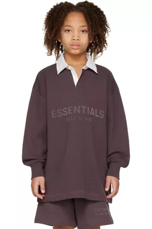 Essentials Polo T-Shirts - Kids Purple Button Polo