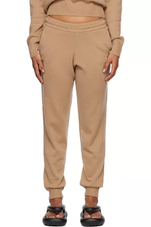 Sporty & Rich Women Sweats - Tan Embroidered Sweatpants