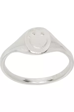 Seb Brown Men Rings - Silver Smiley Ring