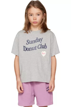 SUNDAY DONUT CLUB® T-Shirts - Kids Gray Heart T-Shirt