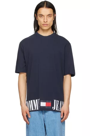 Tommy Hilfiger Men Vintage T-Shirts - Navy Retro Skater T-Shirt
