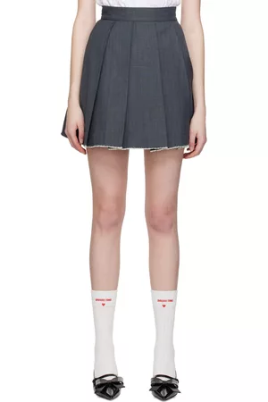Shushu/Tong Women Mini Skirts - SSENSE Exclusive Gray Miniskirt