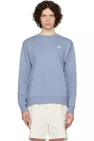 Nike Men Sports Hoodies - Blue Sportswear Club Sweatshirt