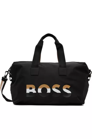 HUGO BOSS Men Luggage - Black Logo Duffle Bag