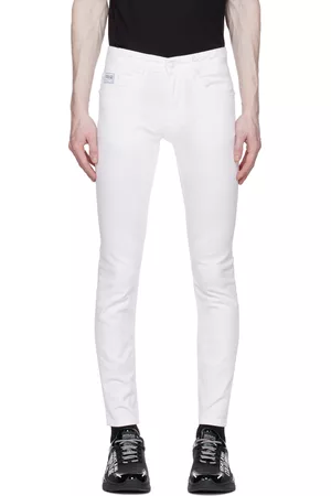 VERSACE Men Slim Jeans - White Slim-Fit Jeans