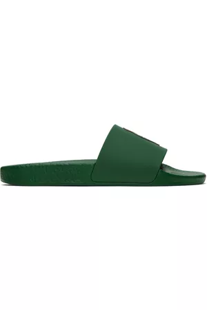 Ralph Lauren Men Sandals - Green Polo Bear Slides