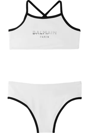 Balmain Girls Bikinis - Kids White Printed Bikini