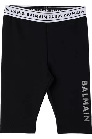 Balmain Baby Leggings - Baby Black Printed Leggings