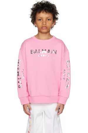 Balmain Sweatshirts - Kids Pink Bonded Sweatshirt