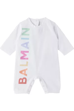 Balmain Jumpsuits - Baby White Crewneck Jumpsuit
