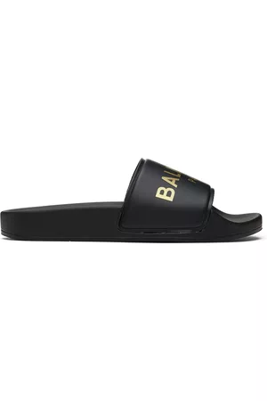 Balmain Sandals - Kids Black Printed Slides