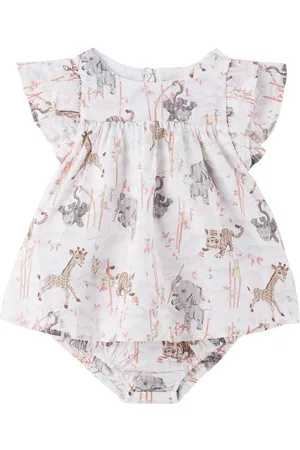 Kenzo Sets - Baby White Graphic Dress & Bloomers Set