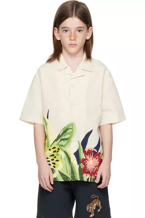 Kenzo Shirts - Kids Off-White Floral Shirt