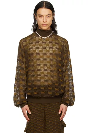 Isa Boulder Men Turtleneck Sweaters - SSENSE Exclusive Brown Turtleneck