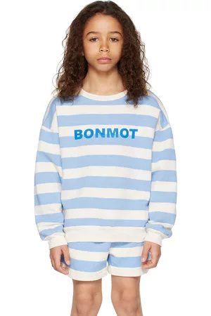 Bonmot Sweatshirts - Kids Blue Striped Sweatshirt