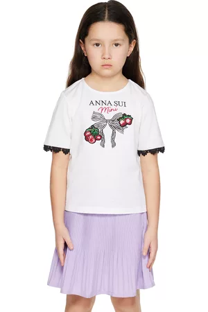 Anna Sui T-Shirts - Kids White Embroidered T-Shirt