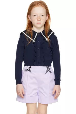 Anna Sui Sweatshirts - Kids Navy Hardware Cardigan