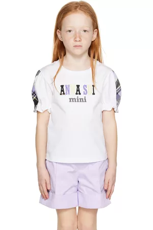 Anna Sui T-Shirts - Kids White Check T-Shirt