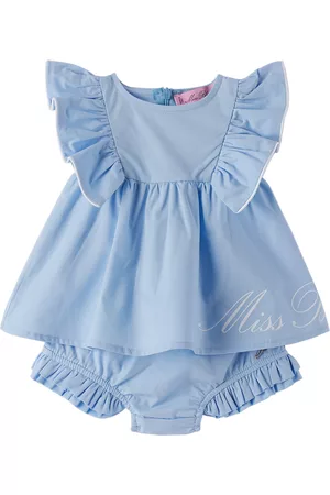 MISS BLUMARINE Sets - Baby Blue Ruffled Dress & Bloomers Set