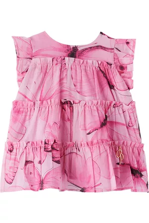 MISS BLUMARINE Girls Graduation Dresses - Baby Pink Tiered Dress