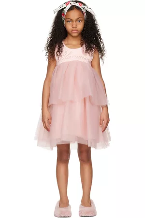 MISS BLUMARINE Girls Graduation Dresses - Kids Pink Abito Dress