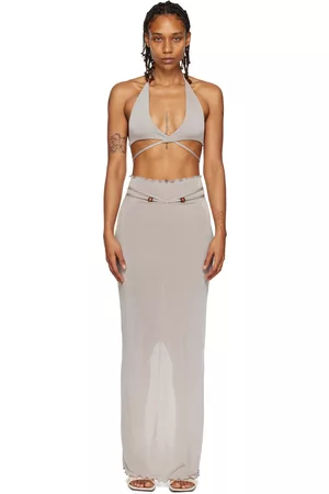 TYRELL Women Maxi Dresses - SSENSE Exclusive Gray Camisole & Maxi Skirt Set