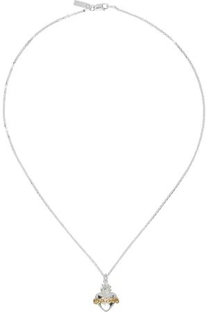 Hatton Labs Men Necklaces - Silver Sacred Heart Pendant Necklace