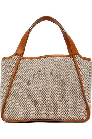 Stella McCartney Women Tote Bags - Off-White & Beige Logo Tote