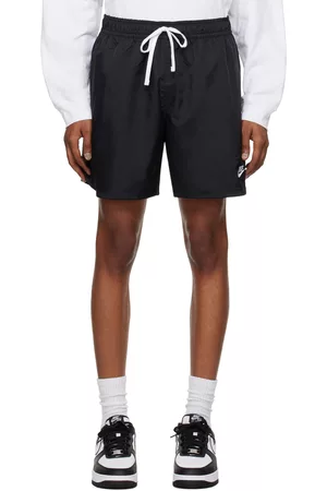 Nike Men Twill Shorts - Black Embroidered Shorts
