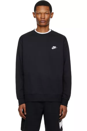 Nike Men Sports Hoodies - Black Sportswear Club Sweatshirt