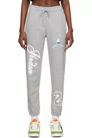 Nike Women Sweats - Gray Printed Lounge Pants